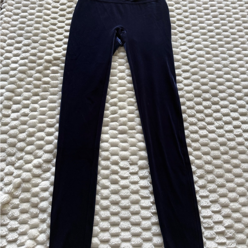 SPANX Midnight Blue Velvet Leggings
